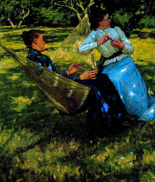 In the Orchard, vintage artwork by Henry Herbert la Thangue, 12x8" (A4) Poster