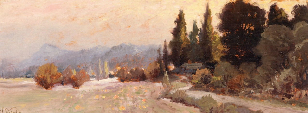 Allesandro Road, near Los Angeles, vintage artwork by Frank J. Girardin, 12x8" (A4) Poster