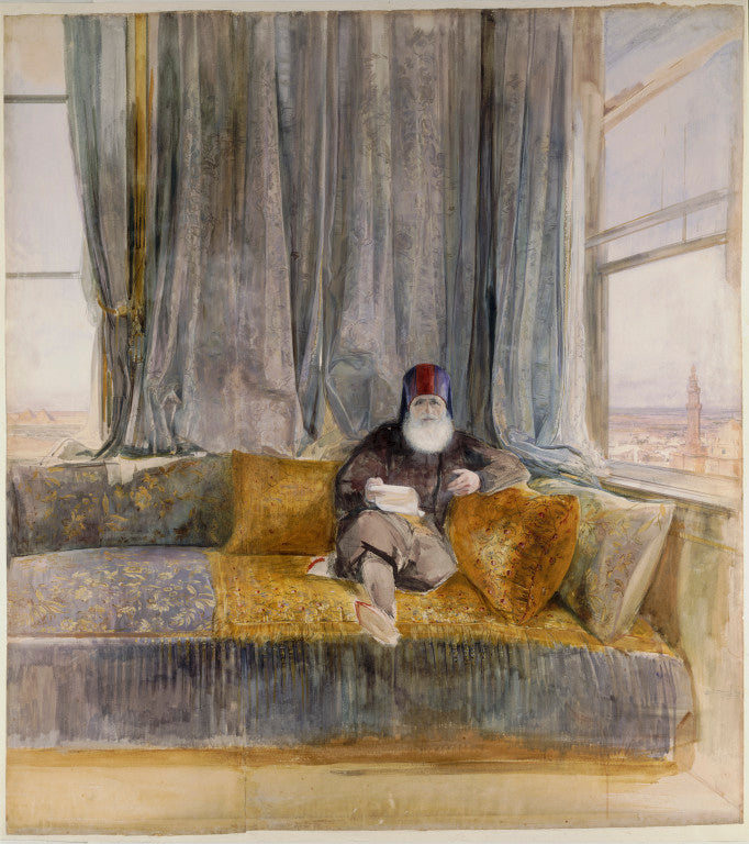 Mehmet Ali Pasha, vintage artwork by John Frederick Lewis, RA, A3 (16x12