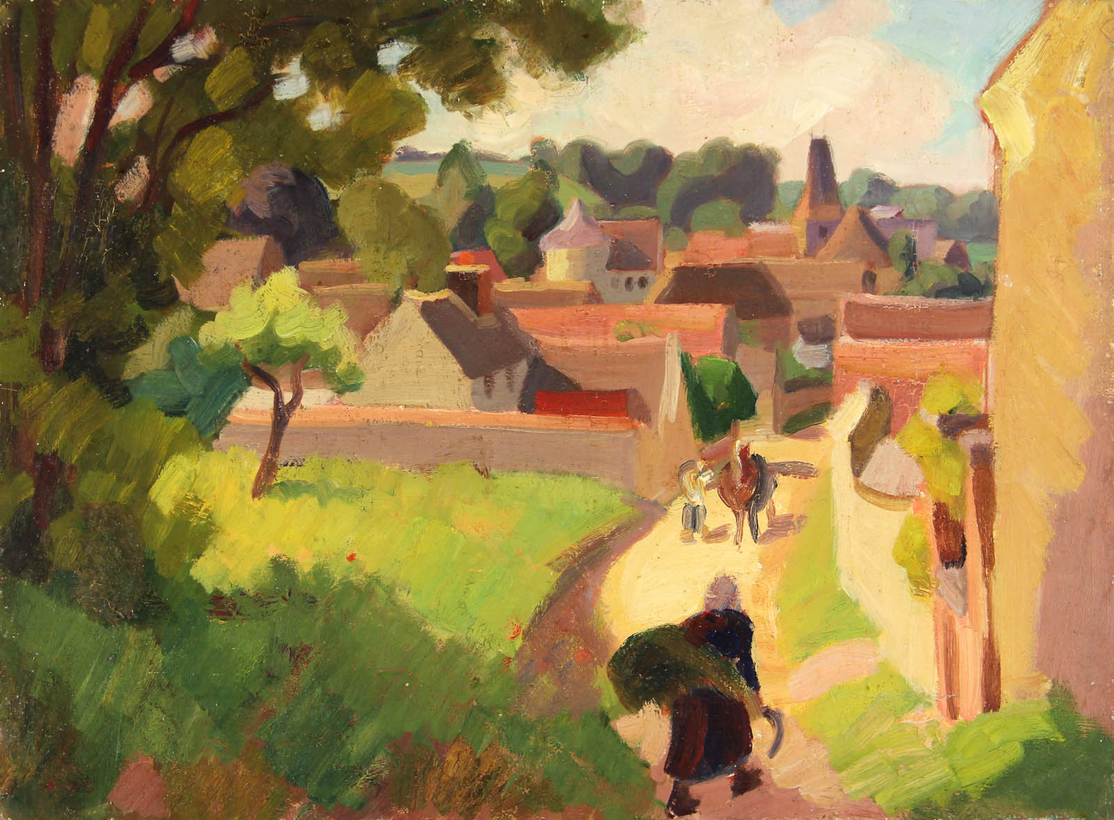 L'entree de Boury, vintage artwork by Jules-Emile Zingg, 12x8" (A4) Poster