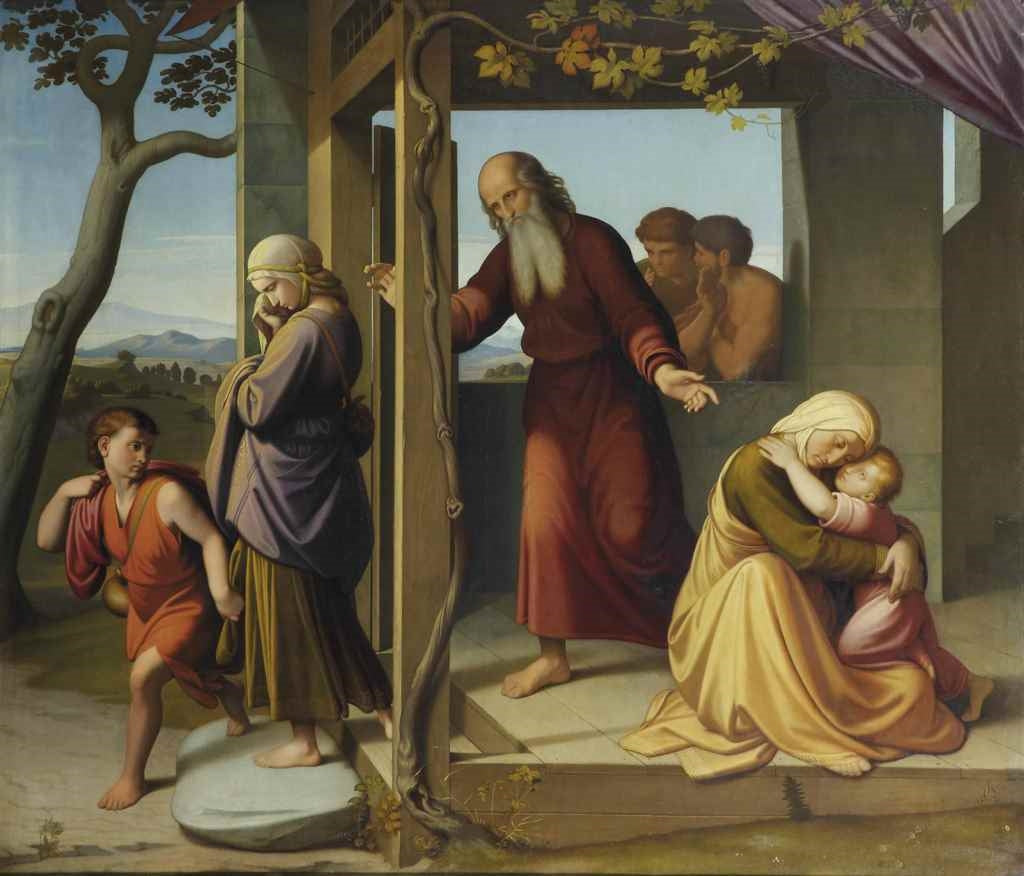 The Banishment of Hagar, vintage artwork by Johann Friedrich Overbeck, 12x8" (A4) Poster