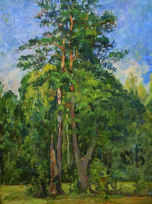 Pines, vintage artwork by Aristarkh Lentulov, 12x8" (A4) Poster