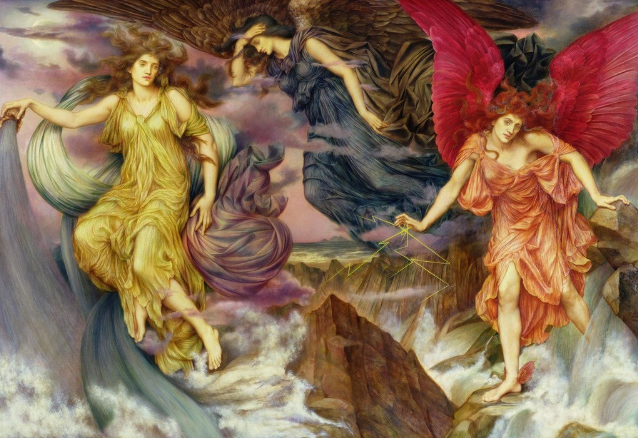 The Storm Spirits by Evelyn de Morgan,A3(16x12")Poster