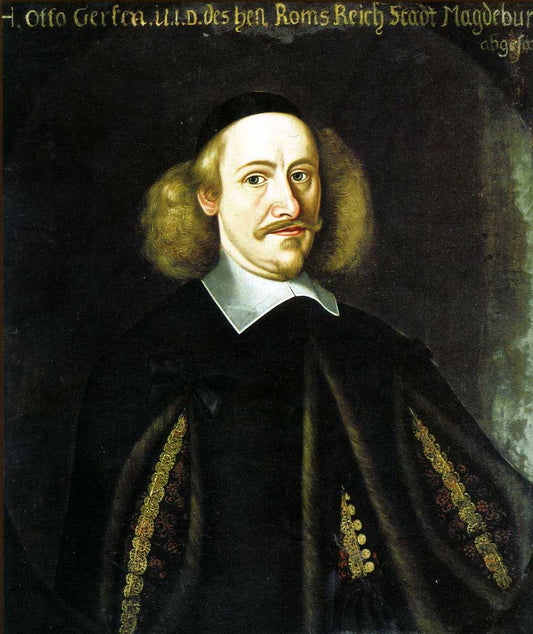 Otto von Guericke, vintage artwork by Anselm van Hulle, 12x8" (A4) Poster