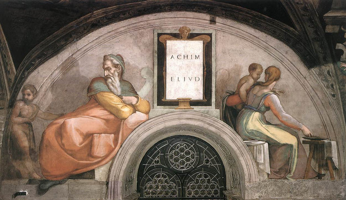 Achim - Eliud, vintage artwork by Michelangelo, A3 (16x12