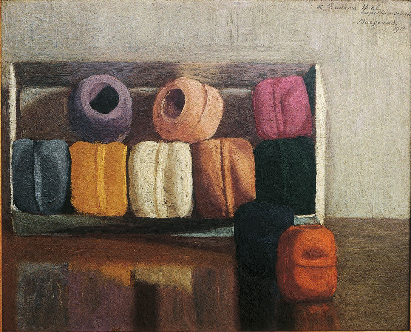 Balls of Yarn, vintage artwork by Marius Borgeaud, 12x8" (A4) Poster