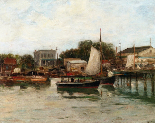 Sheepshead Bay, vintage artwork by Charles Paul Gruppe, 12x8" (A4) Poster