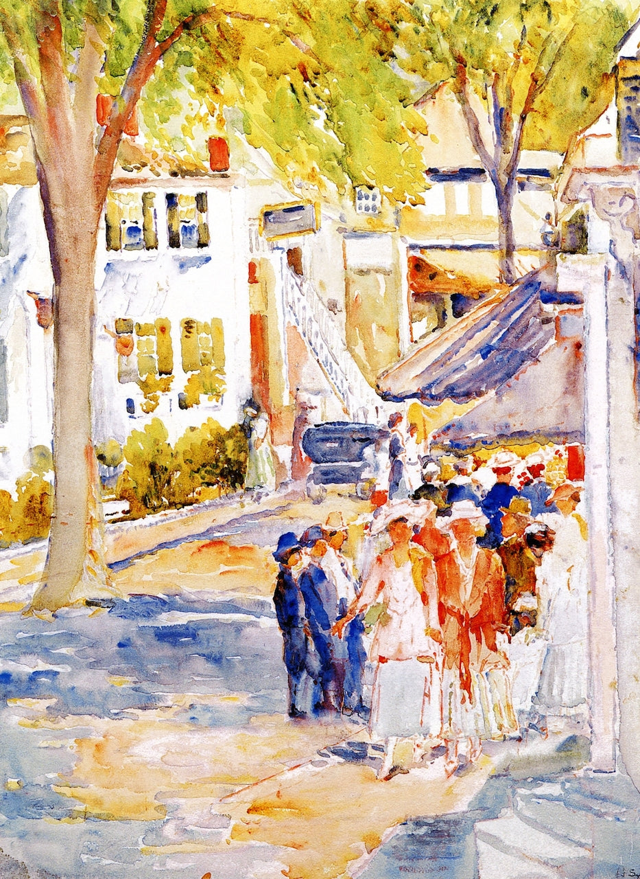 Street Scene, Plymouth, Massachusetts by Annie G. Sykes,A3(16x12")Poster