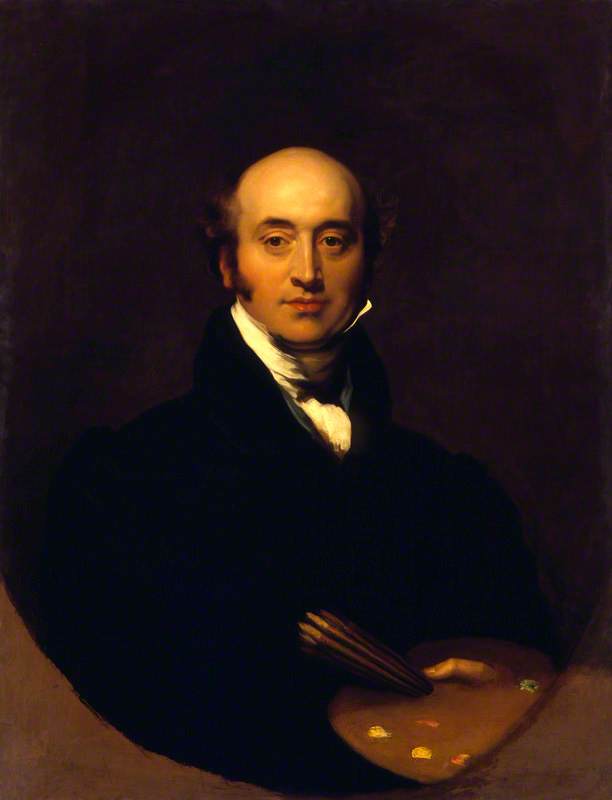 Sir Thomas Lawrence (copy after a self portrait of c.1825), vintage artwork by Richard Evans, 12x8" (A4) Poster