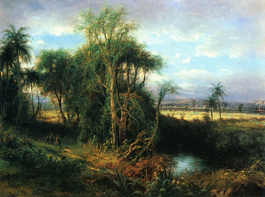 Cuban Landscape, vintage artwork by Henry Cleenewerck, A3 (16x12") Poster Print