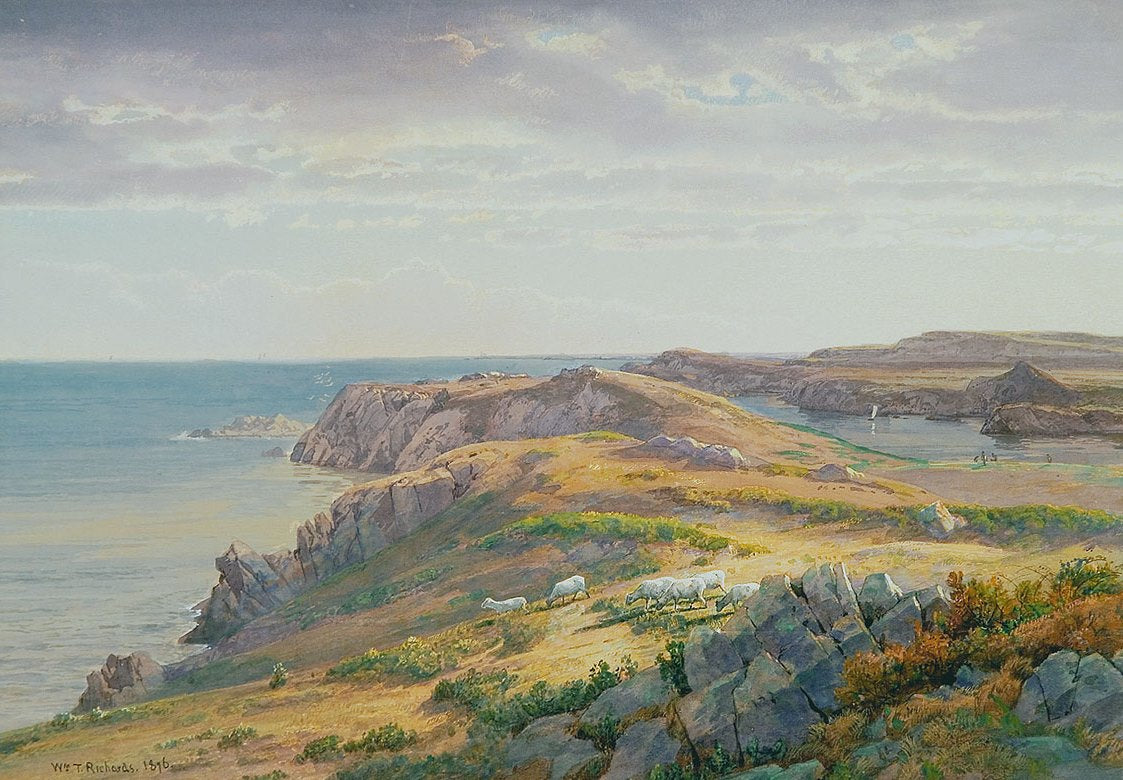 Conanicut Island, vintage artwork by William Trost Richards, 12x8" (A4) Poster