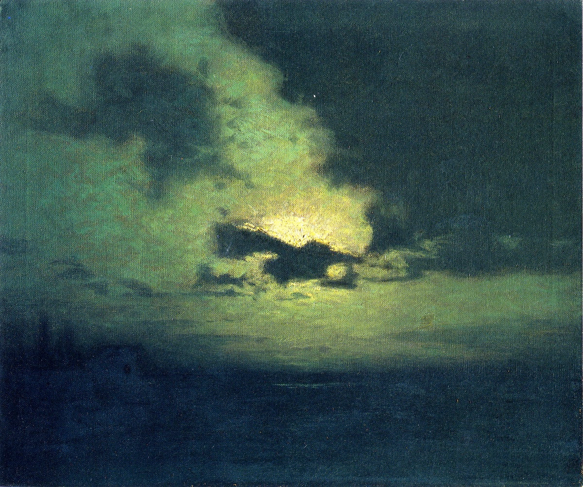 The Hidden Moon by Lowell Birge Harrison,A3(16x12")Poster