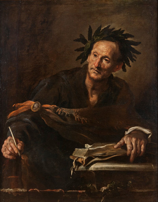 A Classical Poet, vintage artwork by Domenico Fetti, 12x8" (A4) Poster