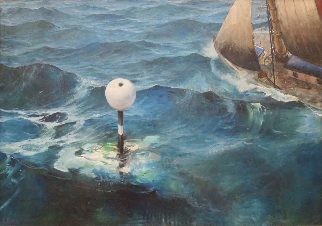 The Shoal by Christian Krohg,A3(16x12")Poster