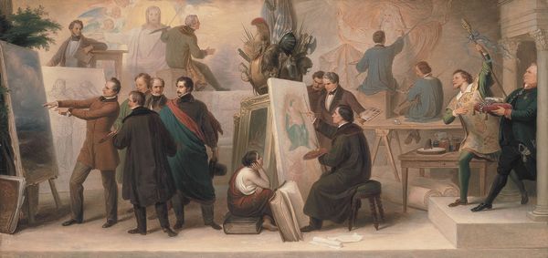 Artists Called by  King Ludwig I to carry out His Ideas, vintage artwork by Wilhelm von Kaulbach, A3 (16x12") Poster Print