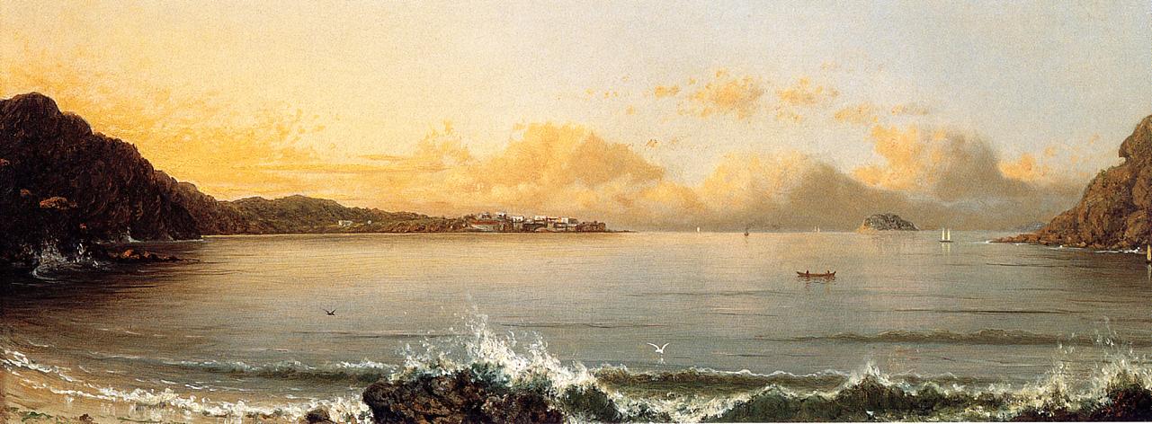 Harbor Scene: Rio de Janeiro, vintage artwork by Martin Johnson Heade, A3 (16x12") Poster Print