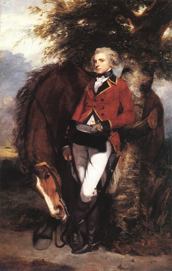 Colonel George K. H. Coussmaker, Grenadier Guards, vintage artwork by Sir Joshua Reynolds, 12x8" (A4) Poster