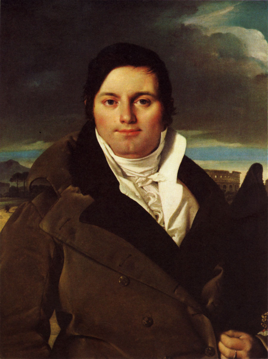 Portrait of Joseph-Antoine Moltedo, vintage artwork by Jean-Auguste-Dominique Ingres, 12x8" (A4) Poster