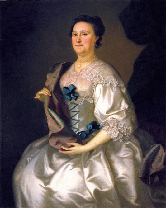 Mrs. Gillam Phillips (Marie Faneuil), vintage artwork by Joseph Blackburn, 12x8" (A4) Poster