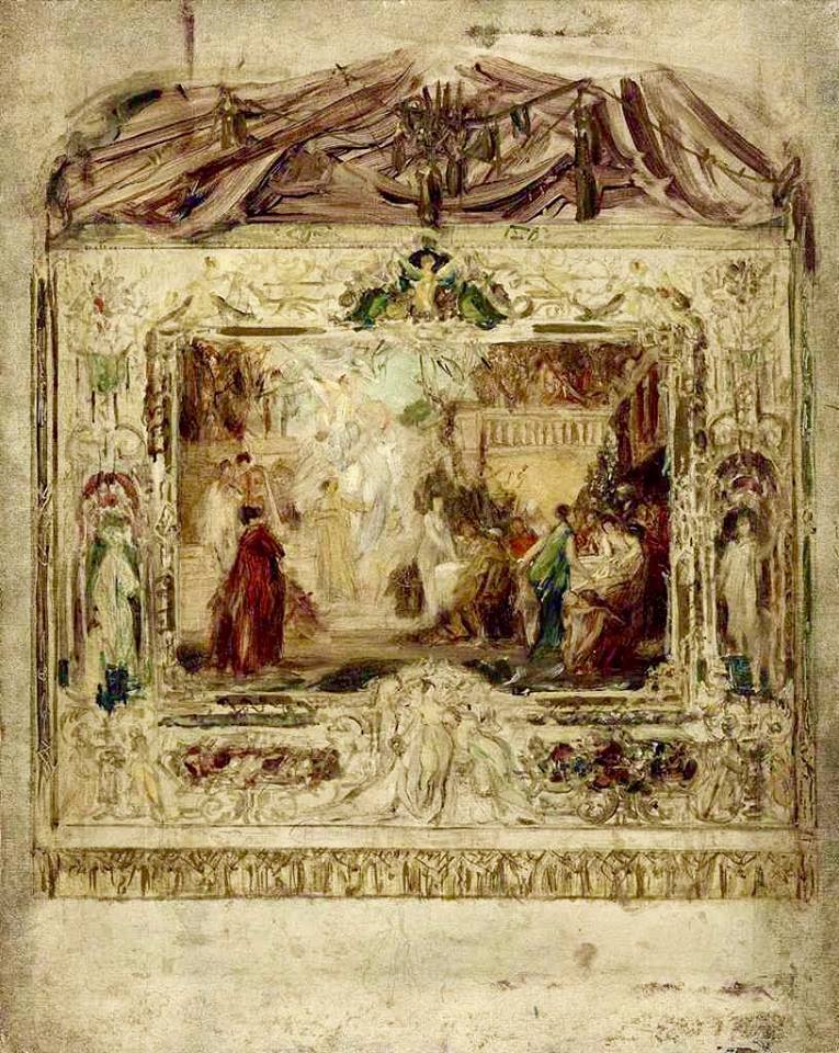 Entwurf zu einem Theatervorhang by Gustav Klimt,A3(16x12")Poster