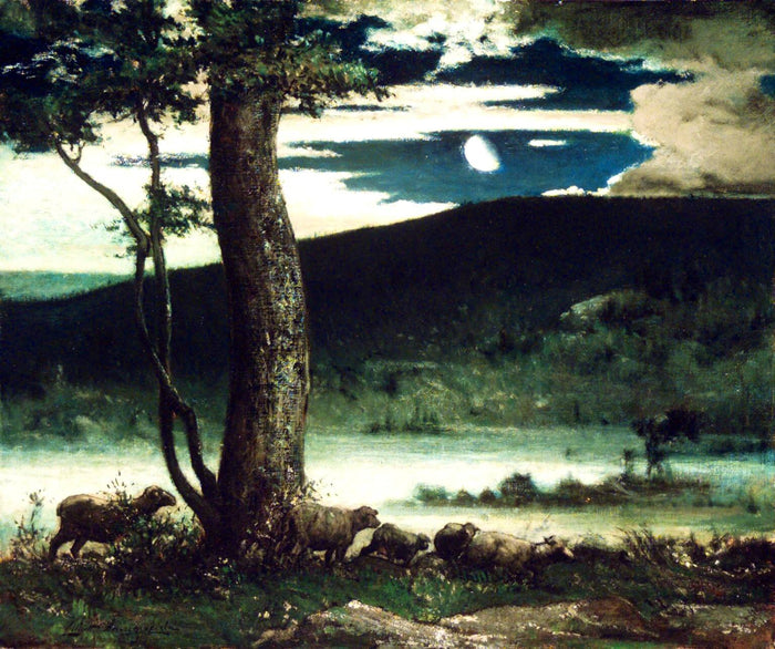 Midnight Moon by Elliott Daingerfield,A3(16x12