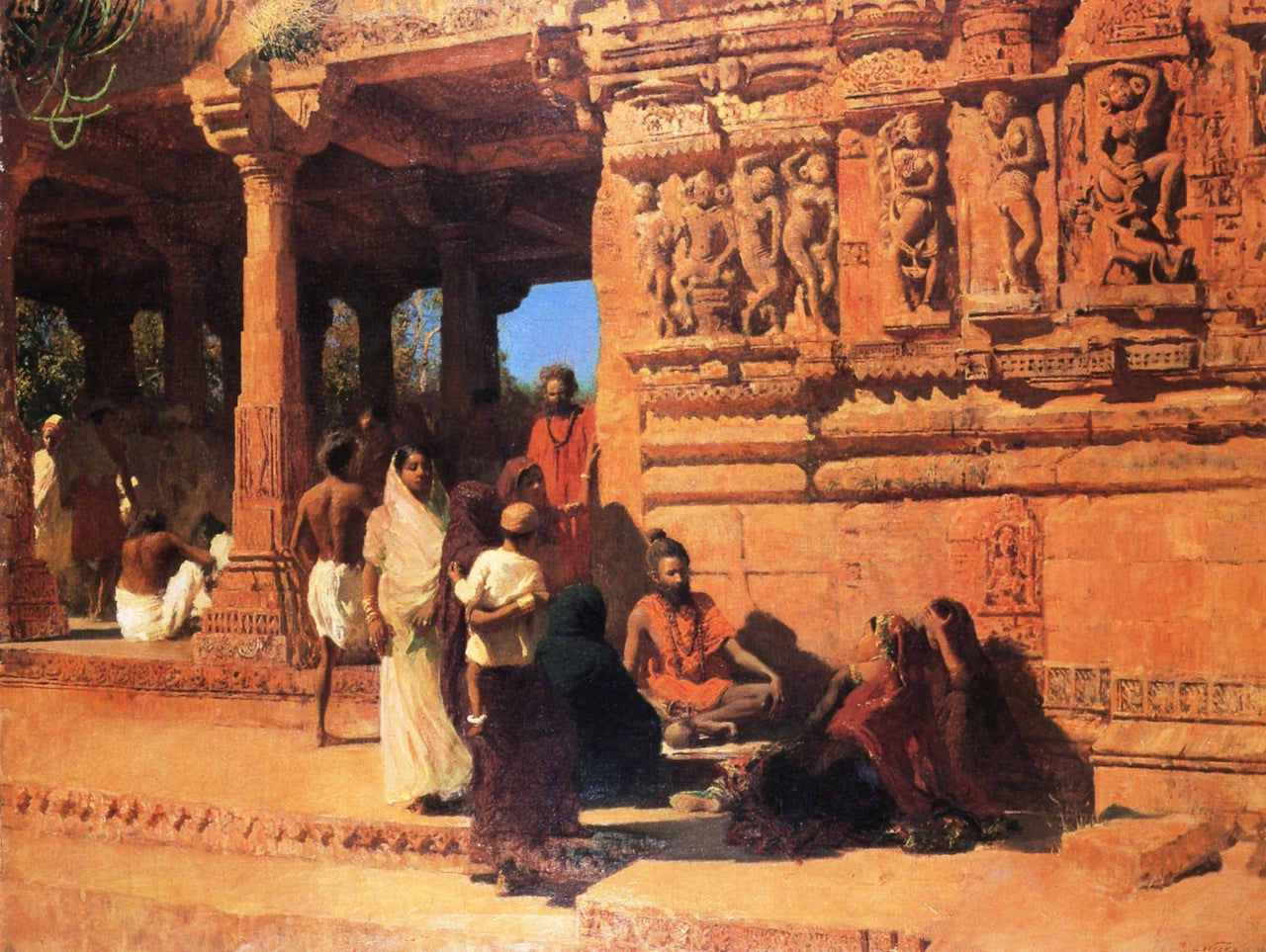 The Buddhist Temple, vintage artwork by Edwin Lord Weeks, 12x8" (A4) Poster