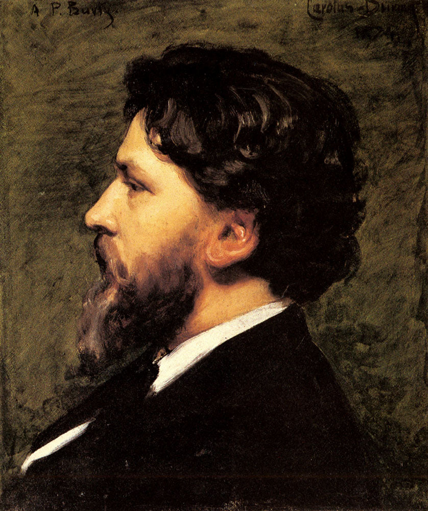 Portrait of Philippe Burty, vintage artwork by Charles Auguste Émile Durand, 12x8" (A4) Poster
