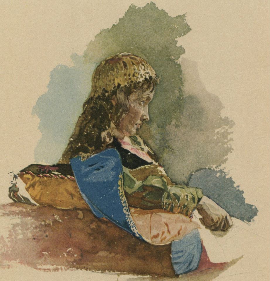 Girl in the Georgian Costume by Vasily Savinsky,A3(16x12")Poster
