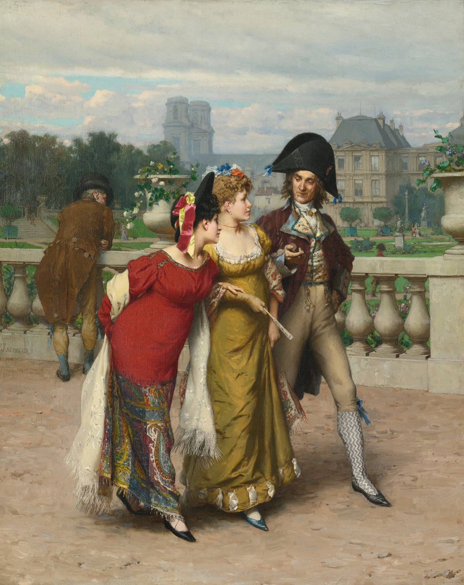 During the Directoire, vintage artwork by Frederik Henrdik Kaemmerer, 12x8" (A4) Poster