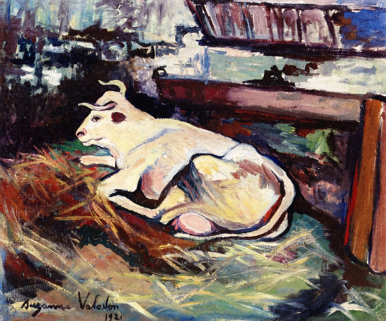 Cow Lying Down in the Stable by Suzanne Valadon,A3(16x12")Poster