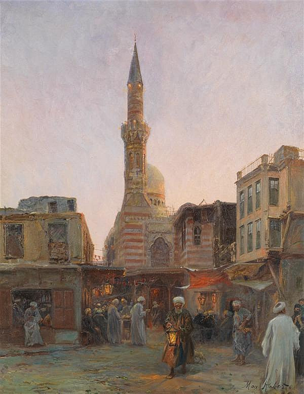Street in Cairo by Max Friedrich Ferdinand Rabes,A3(16x12")Poster