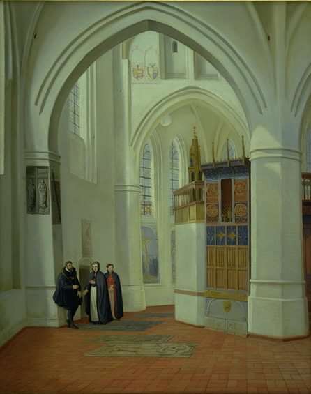The choir of Assen's Church, vintage artwork by Dankvart Dreyer, A3 (16x12") Poster Print