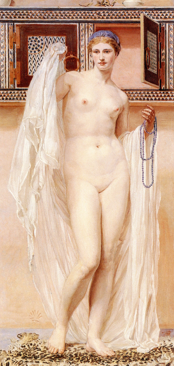 A Wardrobe, vintage artwork by Albert Joseph Moore, A.R.W.S., 12x8" (A4) Poster