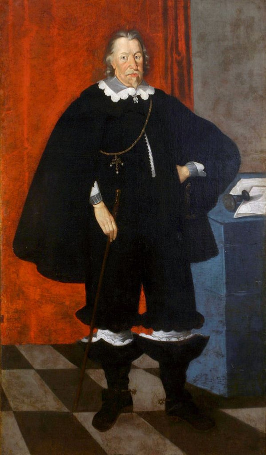 Portrait of Albrecht Stanisław Radziwill, vintage artwork by Peter Danckerts de Rij, 12x8" (A4) Poster