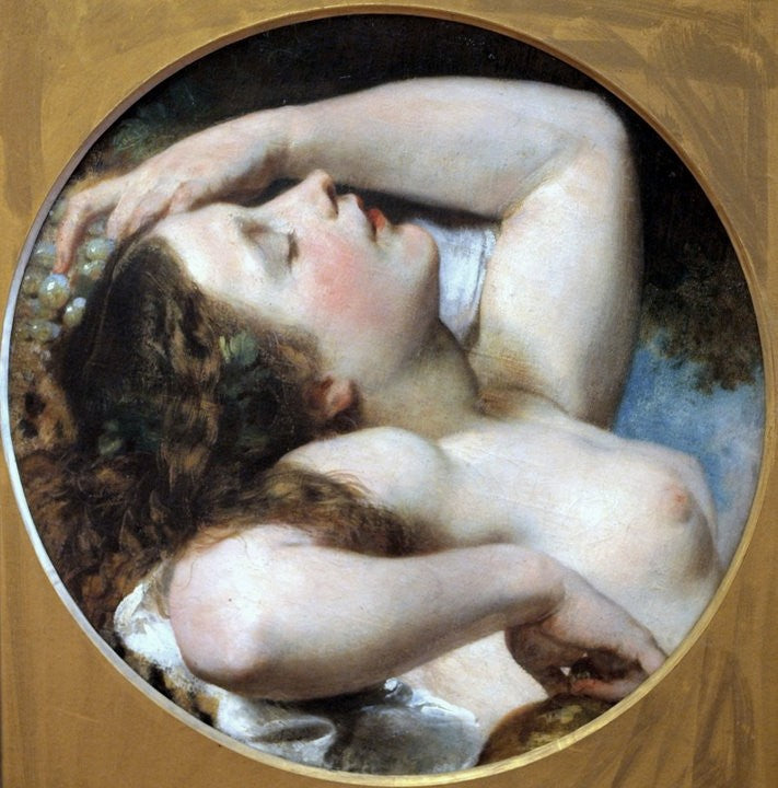 Sleeping Bacchant, vintage artwork by Károly Brocky, A3 (16x12") Poster Print