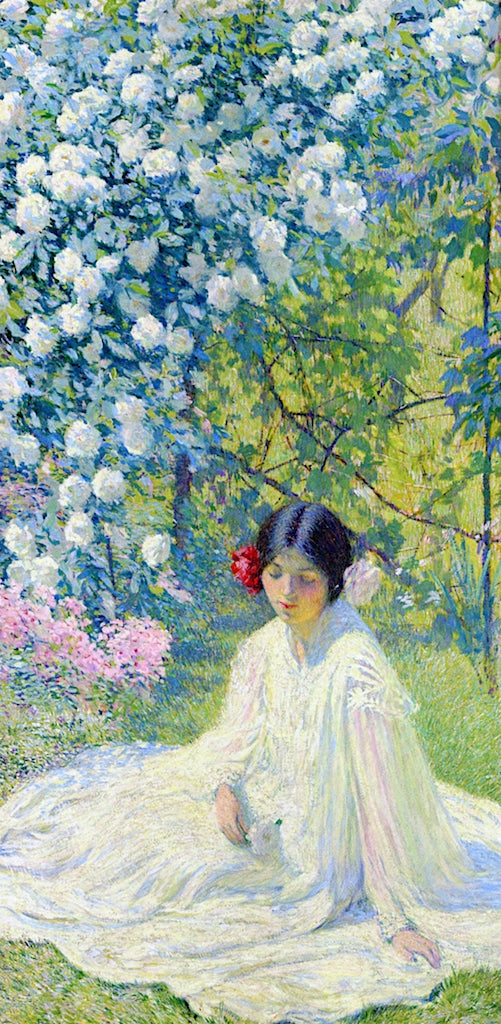 The Rose Tree Girl, vintage artwork by Philip Leslie Hale, 12x8" (A4) Poster