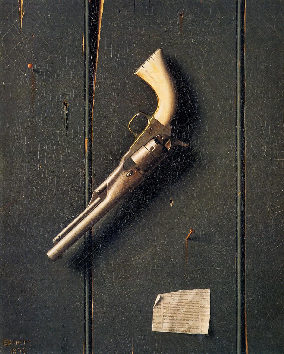 The Faithful Colt, vintage artwork by William Michael Harnett, 12x8" (A4) Poster