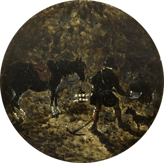 Earth Stopping at Night, vintage artwork by John Frederick Herring, Sr, A3 (16x12") Poster Print