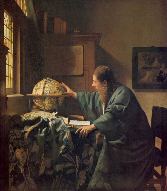 The Astronomer, vintage artwork by Johannes Vermeer, 12x8" (A4) Poster