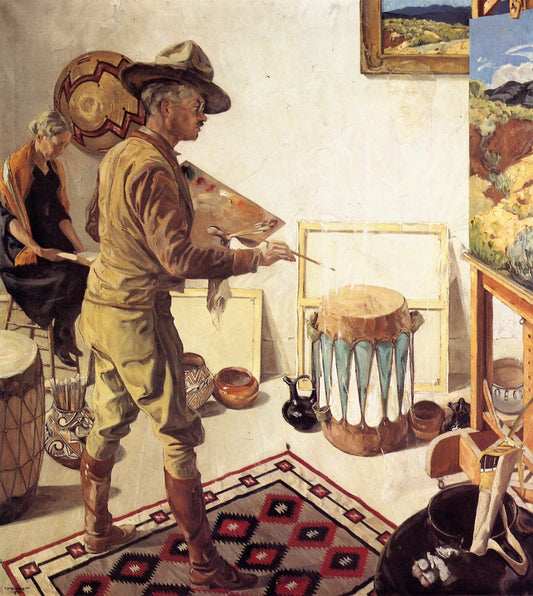 Fantasies, vintage artwork by Walter Ufer, 12x8" (A4) Poster