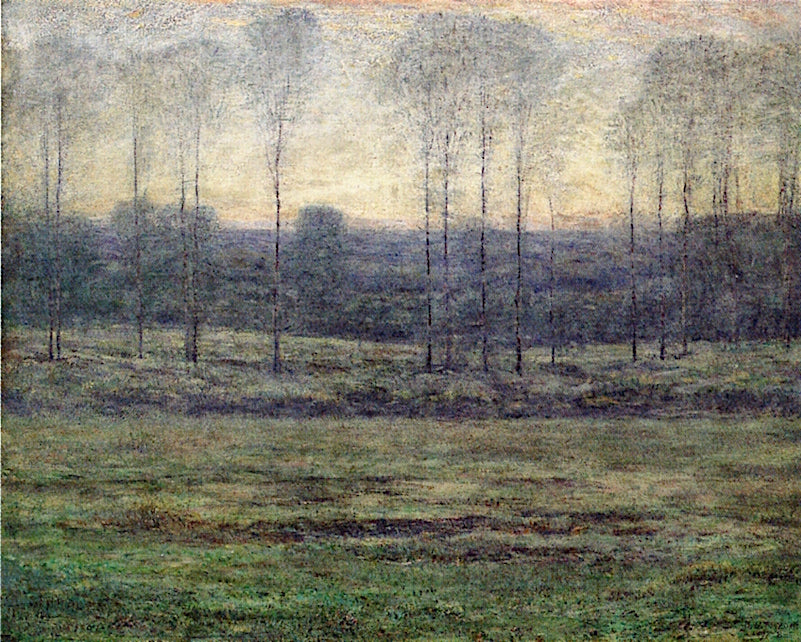 Daybreak: May, vintage artwork by Dwight W. Tryon, 12x8" (A4) Poster