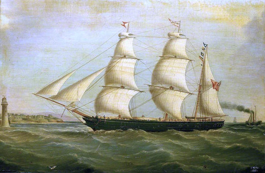 The Barque 'Queen Bee', vintage artwork by Joseph Heard, A3 (16x12") Poster Print