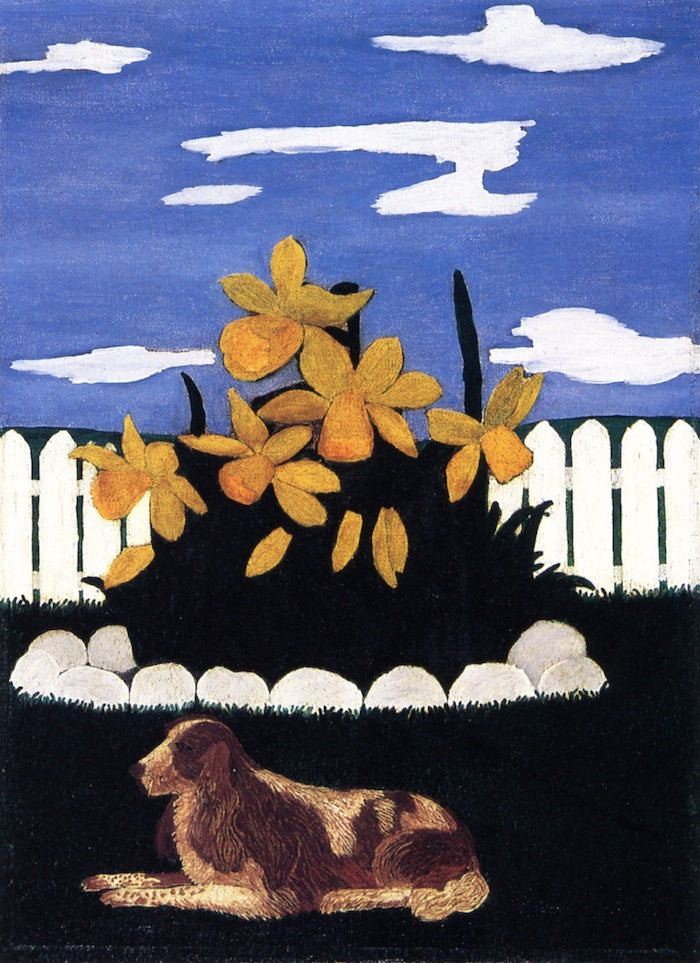 Giant Daffodils, vintage artwork by Horace Pippin, 12x8" (A4) Poster