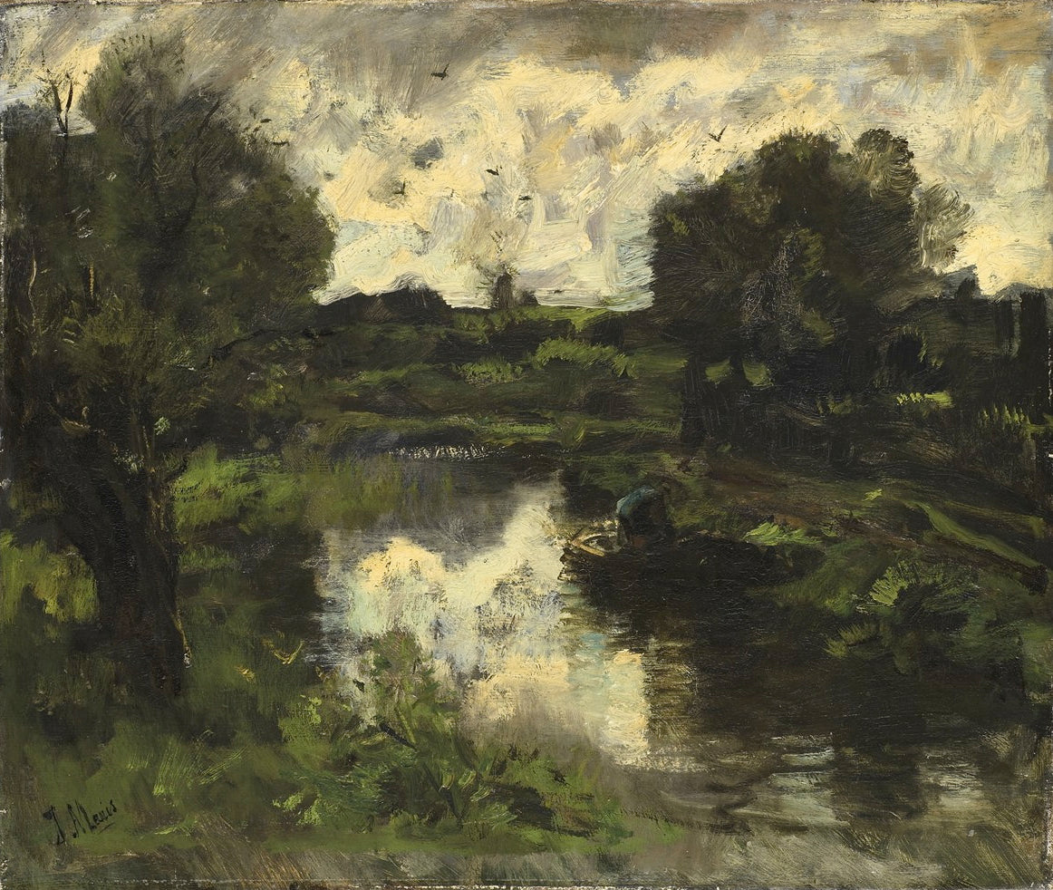 Polder na onweer, vintage artwork by Jacob Maris, 12x8" (A4) Poster