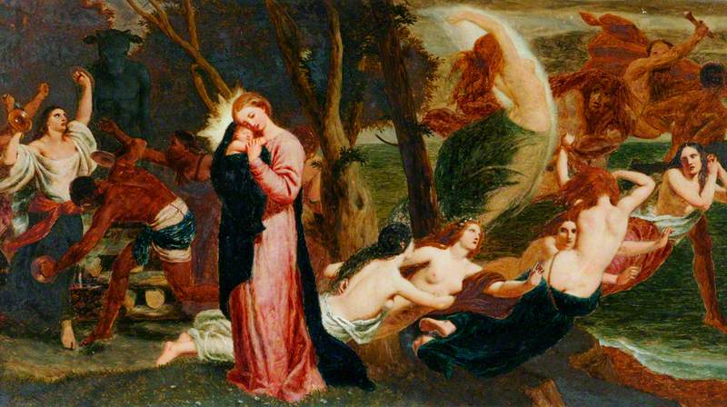The Birth of Christianity, vintage artwork by Frederick Richard Pickersgill, A3 (16x12") Poster Print