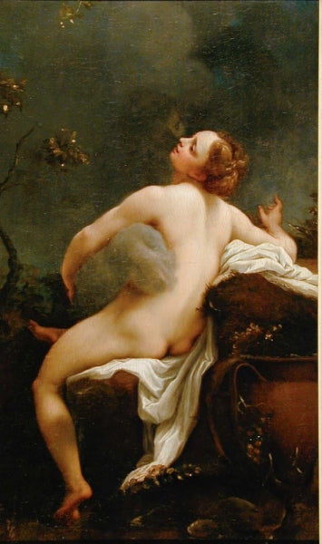 Io (after Correggio), vintage artwork by Franҫois Lemoyne, 12x8" (A4) Poster