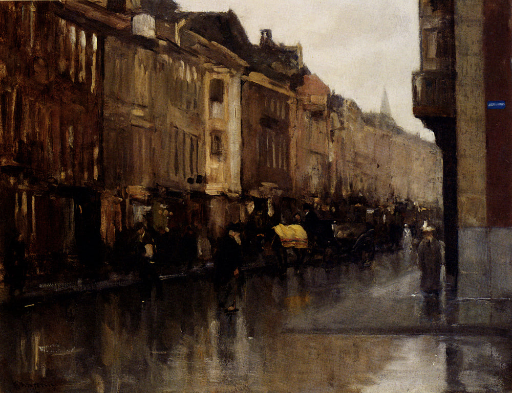 Figures on the Noordeinde, The Hague by Floris Arntzenius,A3(16x12")Poster