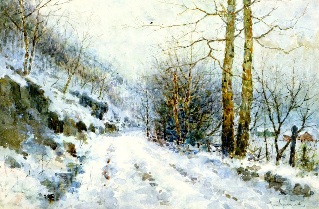 Winter Road by Paul Sawyier,A3(16x12")Poster