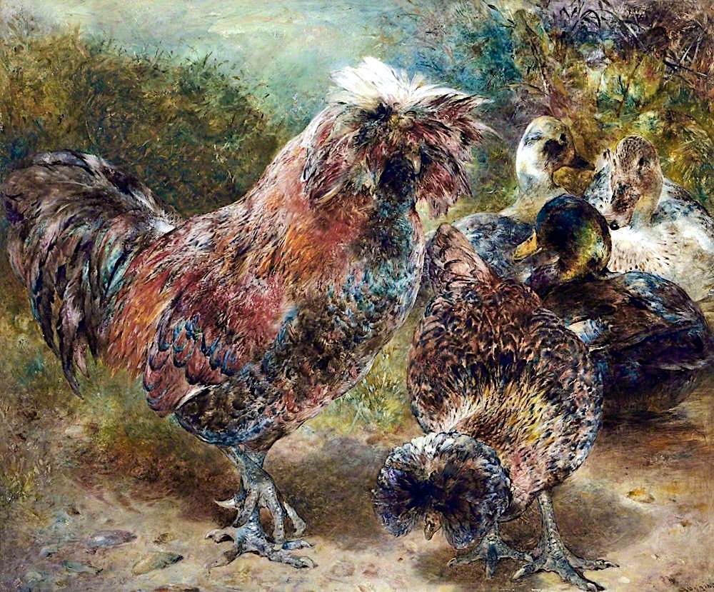 Distinguished Foreigners (Houdani Fowl), vintage artwork by William Huggins, A3 (16x12") Poster Print