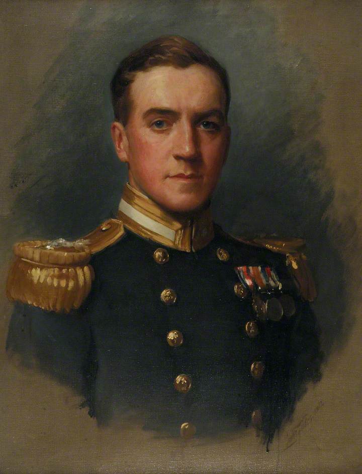 Lieutenant Commander Denis Quentin Fildes, vintage artwork by Sir Luke Fildes, 12x8" (A4) Poster